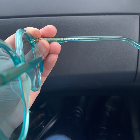 Gucci Woman’s Sunglasses GG0257S 003 Light Blue Blue Lens Round - Picture 3 of 3